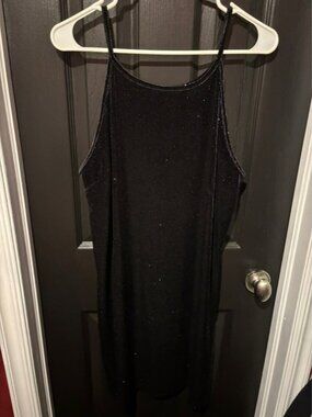 wild fable Black Sparkle Mini Slip Dress